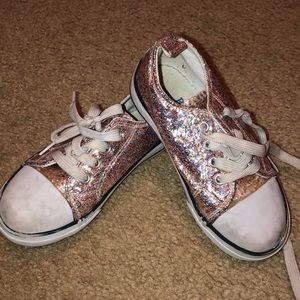 Girls glitter converse inspired sneakers